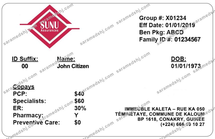 Guinea health insurance card